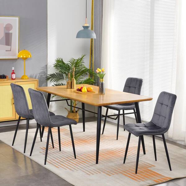 dining chairs with black legs set of 4