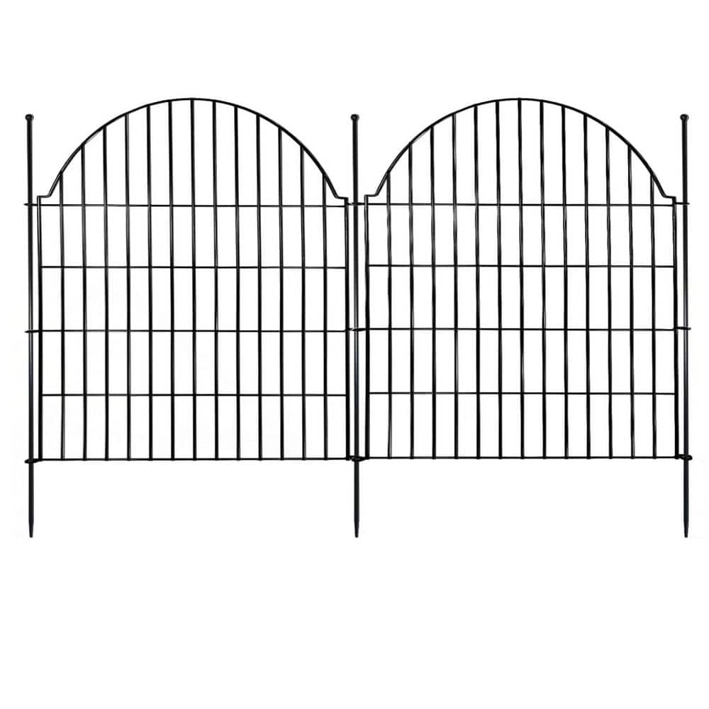 32 in. Height Decorative Metal Garden Fence Panels No Dig Rustproof Dog Rabbit Yard Border Fencing 23.6 ft. Length price history on PriceWatchPro