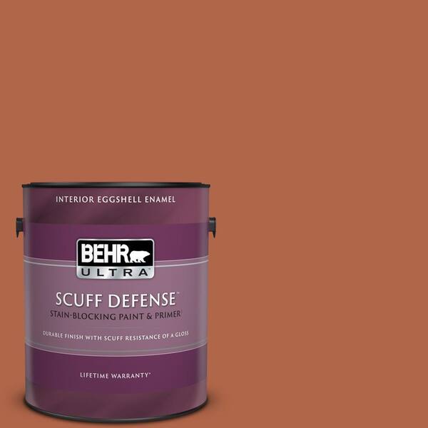 BEHR ULTRA 1 gal. #M200-7 Rusty Gate Extra Durable Eggshell Enamel Interior Paint & Primer