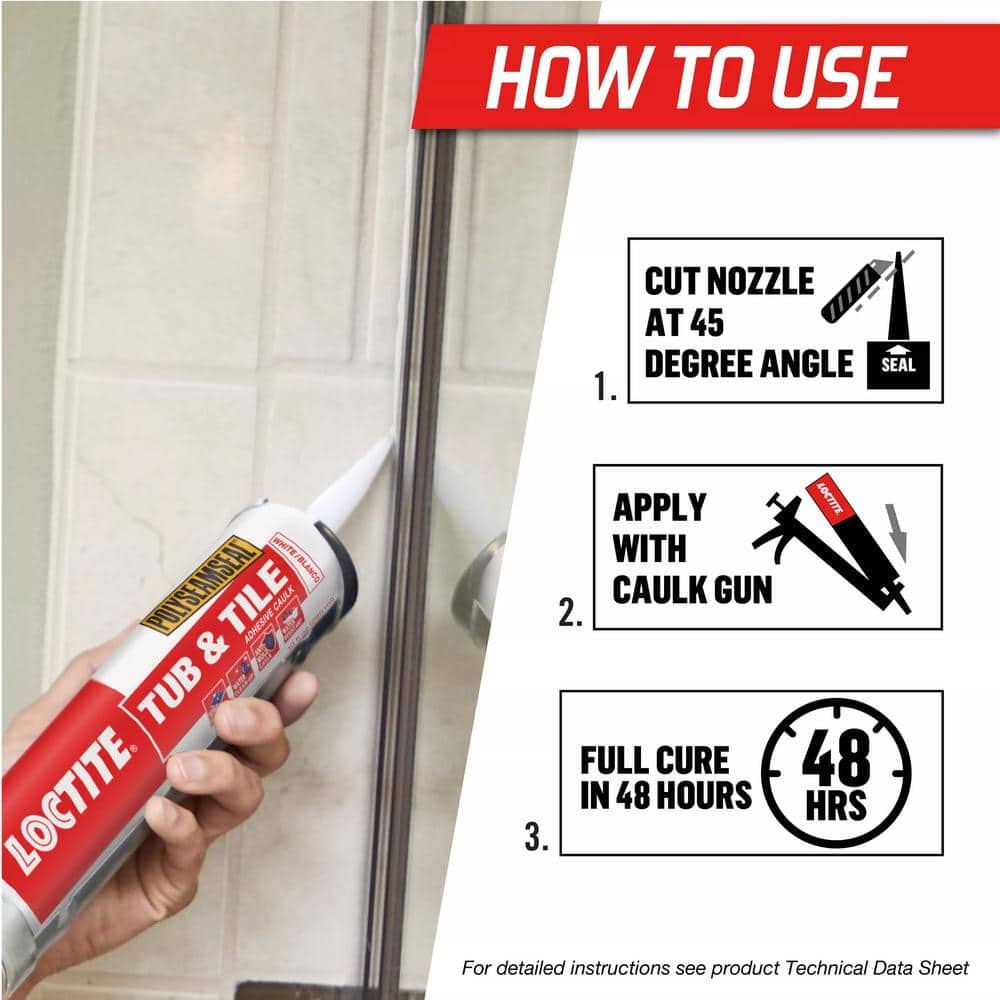 Clear Acrylic Multipurpose Caulk Sealant for Tub and Tile, 10 oz, Pack of 12