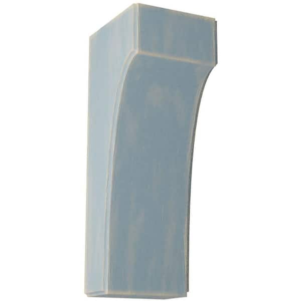 Ekena Millwork 3-1/2 in. x 10 in. x 4 in. Driftwood Blue Clarksville Wood Vintage Decor Bracket