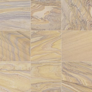 Rainbow Teakwood 12 in. x 12 in. Honed Sandstone Floor and Wall Tile (10 sq. ft. / case)