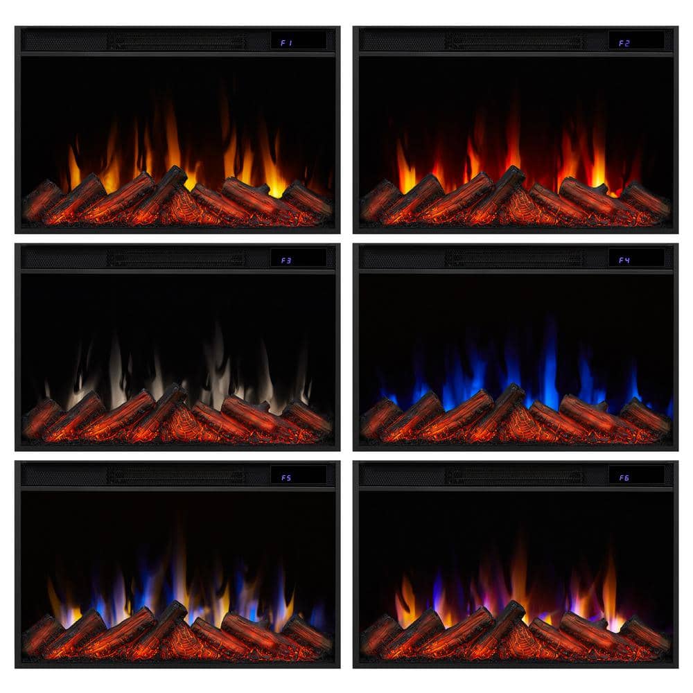 Marshall 49" White Veneered MDF Electric Fireplace with Mantel