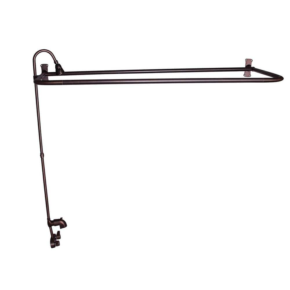 2-Handle Claw Foot Tub Faucet with Code Spout, Diverter, Riser, 60 in. D Shower Ring and Showerhead in Oil Rubbed Bronze price history on PriceWatchPro