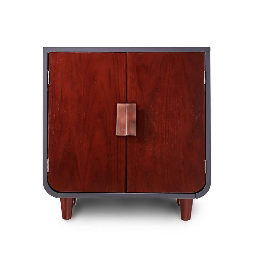 Mocha Walnut Mid-Century Modern Cat Litter Box Enclosure