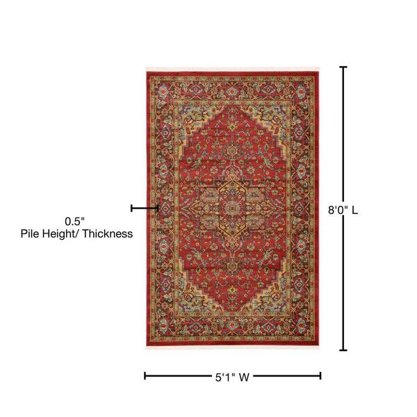 Reviews for Unique Loom Sahand Ardashir Red 5' 0 x 8' 0 Area
