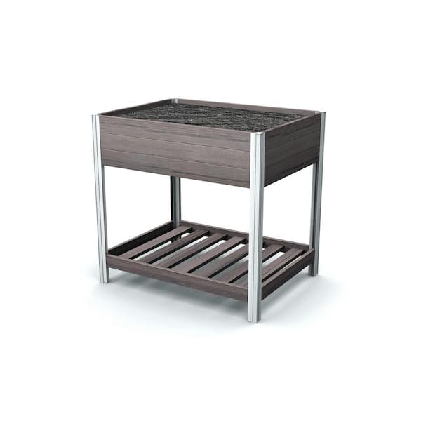 VITA Urbana 42 in. x 31 in. x 40 in. Espresso Brown Vinyl Veg Farm