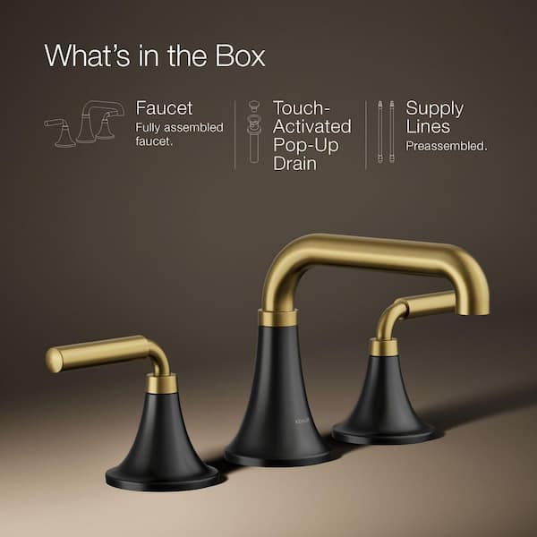 KOHLER Tone 8 in. Widespread Double Handle Bathroom Faucet in