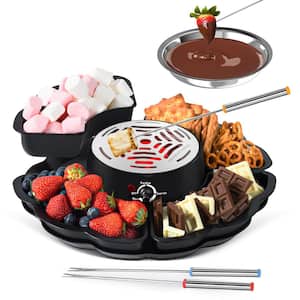2 in 1 Tabletop Indoor S'mores Maker, Electric Grills with 4 Roasting Forks, 4 Detachable Trays