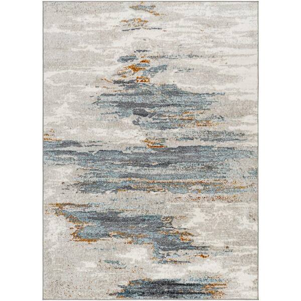 Livabliss San Francisco Blue 9 ft. x 12 ft. Abstract Indoor Area Rug
