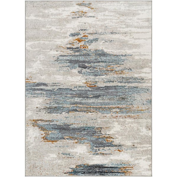 San Francisco Blue 7 ft. x 9 ft. Abstract Indoor Area Rug
