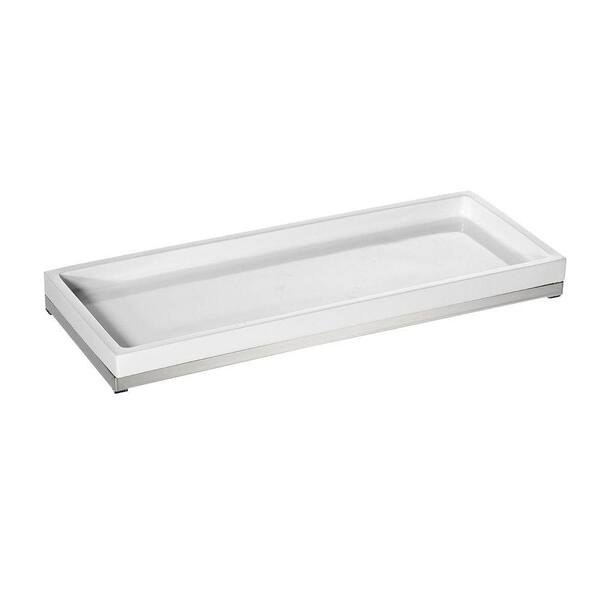 Roselli Trading Company Suites 12 in. Amenity Tray in Resin and Stainless Steel