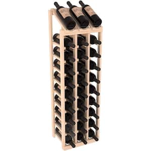 Natural Unstained Pine 30-Bottle 3-Column 10-Row Display Top Wine Rack Kit