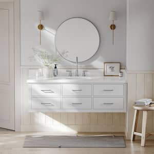 Hutton 60 in. W x 22 in. D x 18 in. H Bath Vanity Cabinet without Top in White