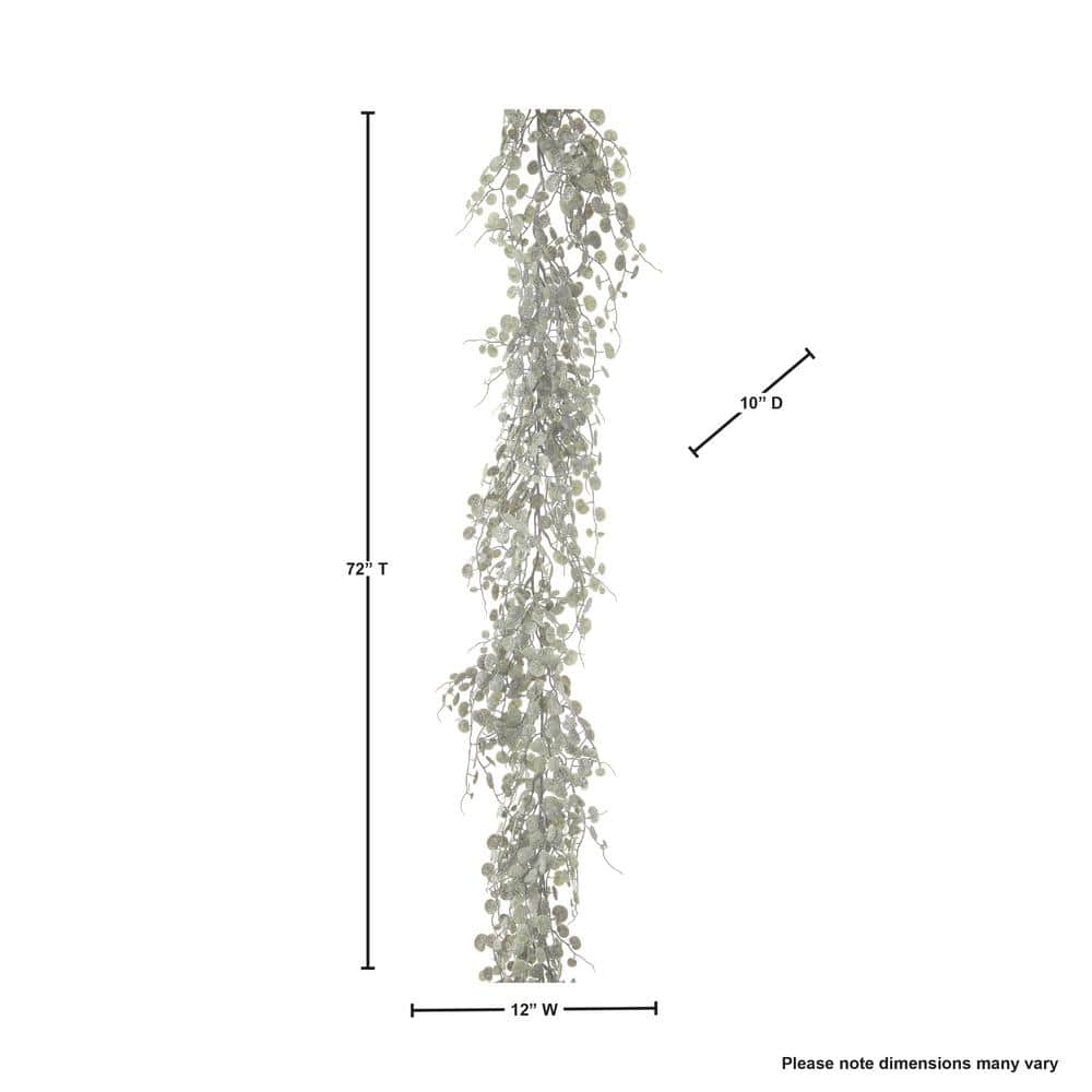 72 ft Weathered Green Artificial Leaf Garland