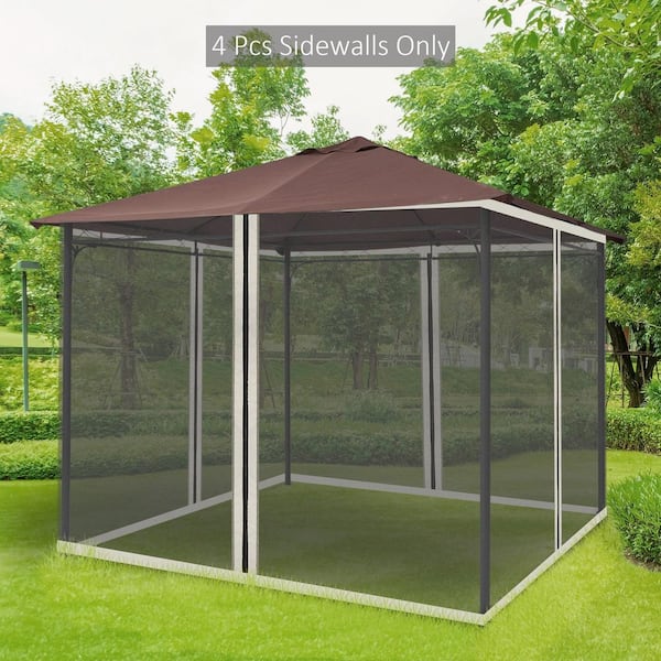 10 ft. x 10 ft. Replacement Mesh Sidewall Netting for Patio Gazebos and Canopy Tents with Zippers (Sidewall Only)