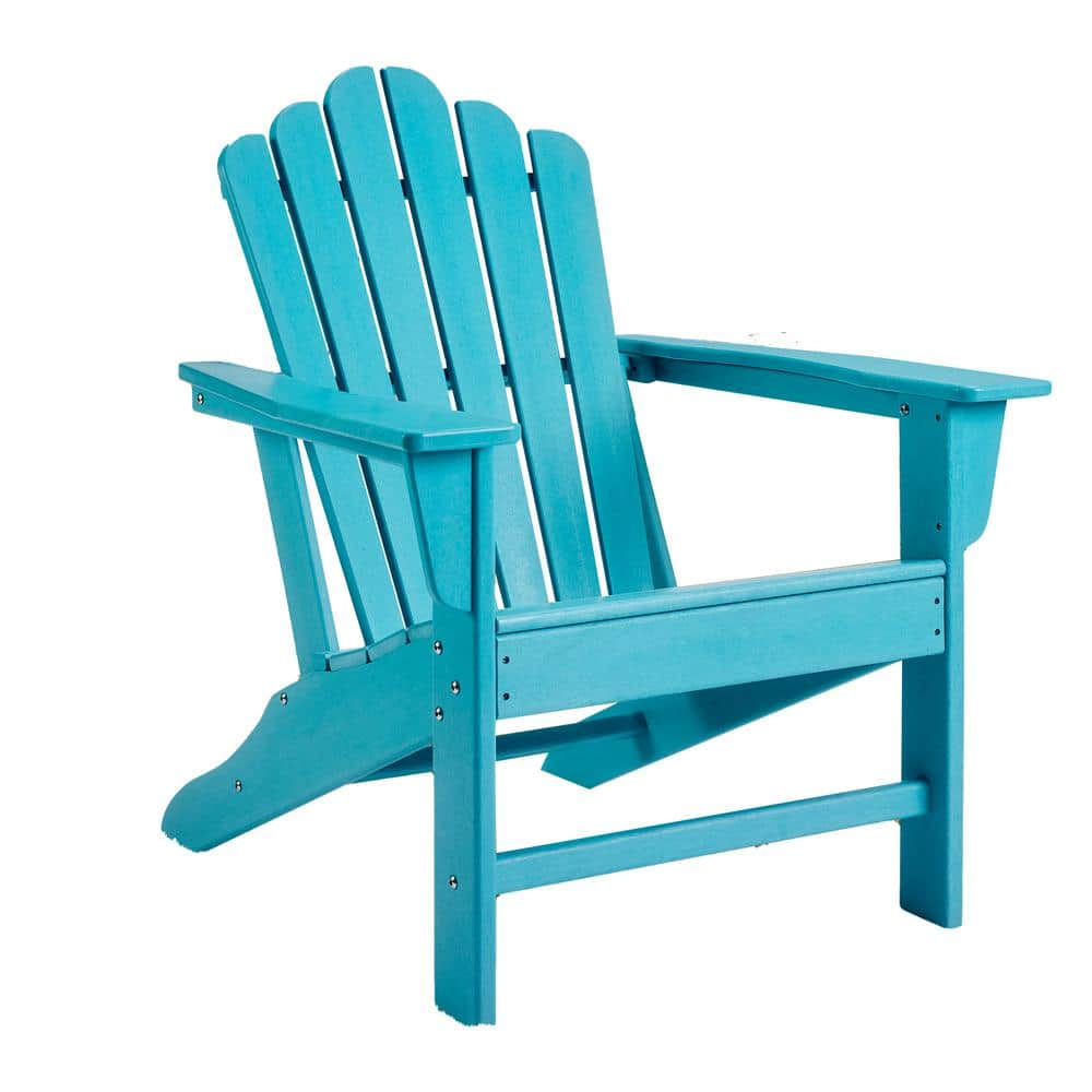 Amucolo Classic Blue Outdoor Plastic Adirondack Chair PE-CYW7-1095 ...