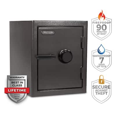 Diamond 2.2 cu. ft. Fireproof/Waterproof Home and Office Safe with Combination Lock, Dark Gray Hammertone Finish