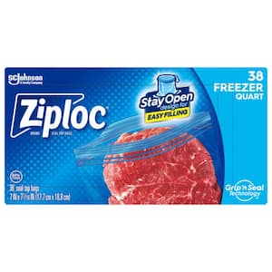 Freezer Quart Plastic Bag - Value Pack (38-Count)