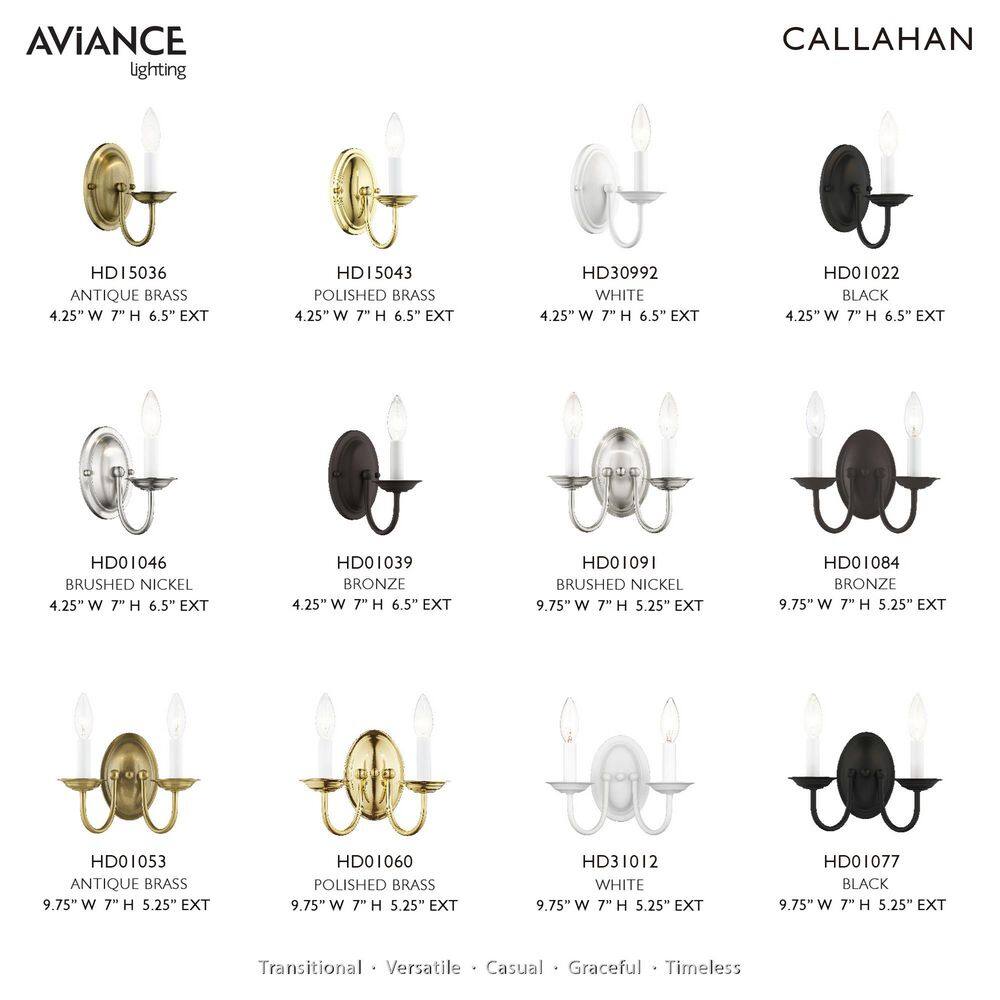 Elegant Brass & Bronze Dimmable Wall Sconce, 7" Height