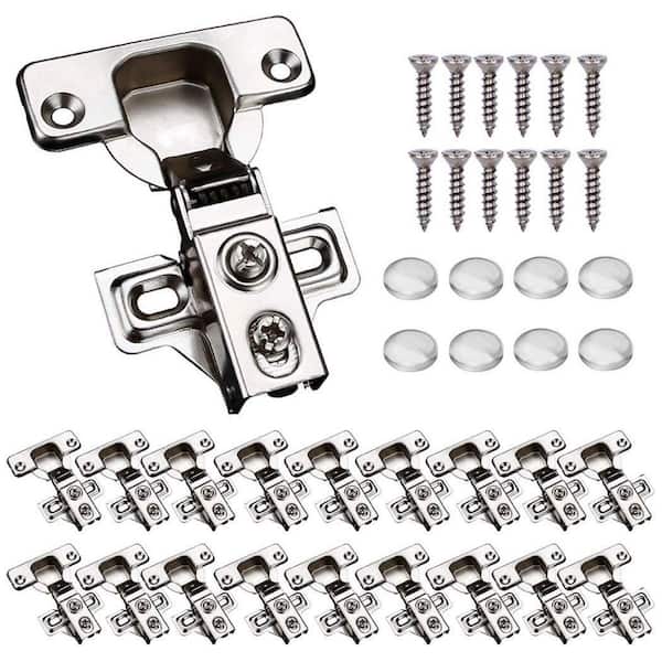 20-Pack Soft Close Cabinet Door Hinges, Stainless Concealed Kitchen Cabinet Hinges with Mounting Screws