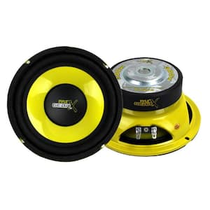 6.5 in. 300-Watt Car Mid Bass/Midrange Subwoofers Sub Power 2-Speakers