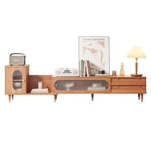 Brown Color TV Stand Fits TV's up to 60 to 70 in. With Storage Function