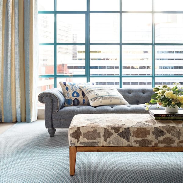 2 ft. x 3 ft. French Blue Miss Muffet Handwoven Cotton Indoor Area Rug