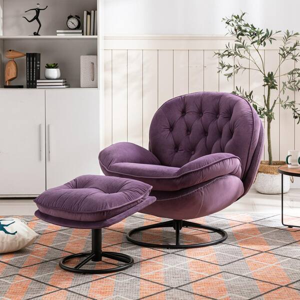 lilac velvet chair