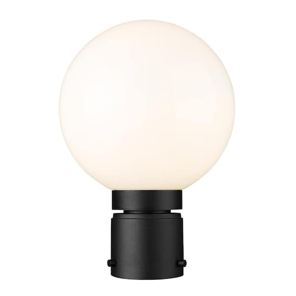 Laurent 1-Light Black Aluminum Hardwired Outdoor Weather Resistant Post Light