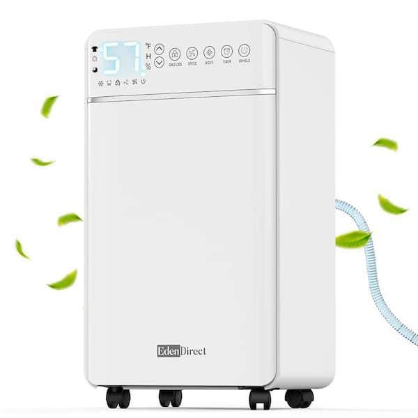 30 pt. 3,000 sq.ft. Dehumidifier for Basement with Bucket, Drain Hose, in White, Quick Mold Removal, Auto-Off, Low Noise