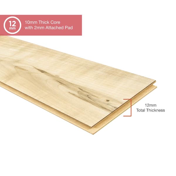 Outlast+ Natural Rebel Oak 12 mm T x 7.5 in. W Waterproof Laminate Wood Flooring (16.9 sqft/case) Outlast+ Natural Rebel Oak 12 mm T x 7.5 in. W Waterproof Laminate Wood Flooring (16.9 sqft/case)