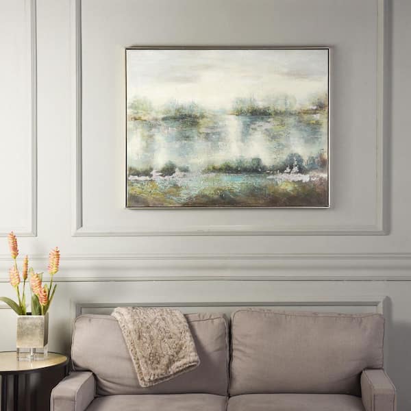 Abstract Landscape Oil Painting: Large Canvas Art, Framed Wall Art