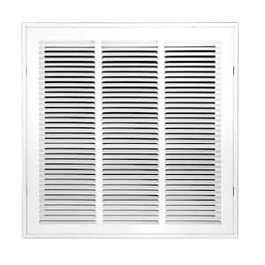 18 in. x 18 in. Square Return Air Filter Grille of Steel in White