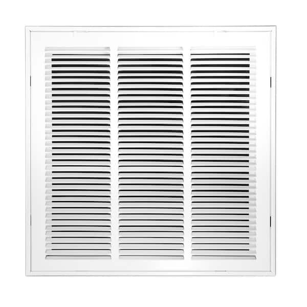 Venti Air 18 in. x 18 in. Square Return Air Filter Grille of Steel in White