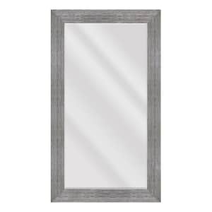 Large Rectangle Gray Beveled Glass Casual Mirror (54.5 in. H x 30.5 in. W)