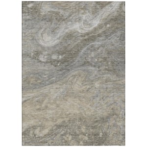 Chantille ACN599 Taupe 5 ft. x 7 ft. 6 in. Machine Washable Indoor/Outdoor Geometric Area Rug