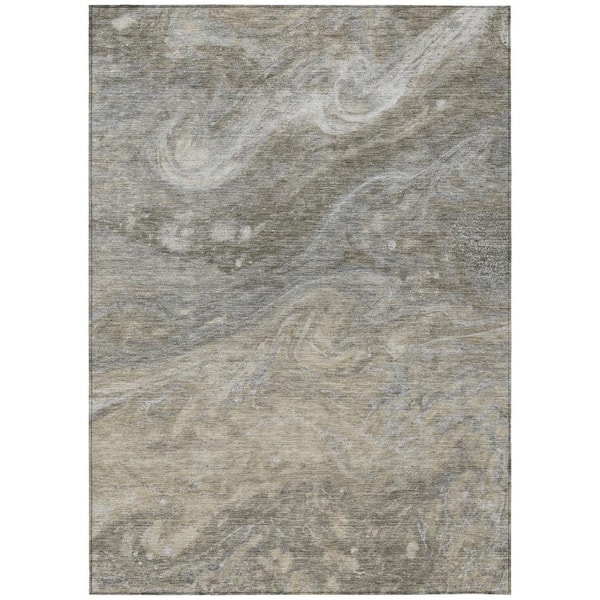 Addison Rugs Chantille ACN599 Taupe 9 ft. x 12 ft. Machine Washable Indoor/Outdoor Geometric Area Rug