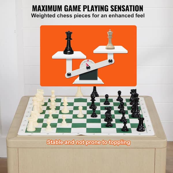 VEVOR Tournament Chess Set 20 in. Roll-Up Beginner Chess
