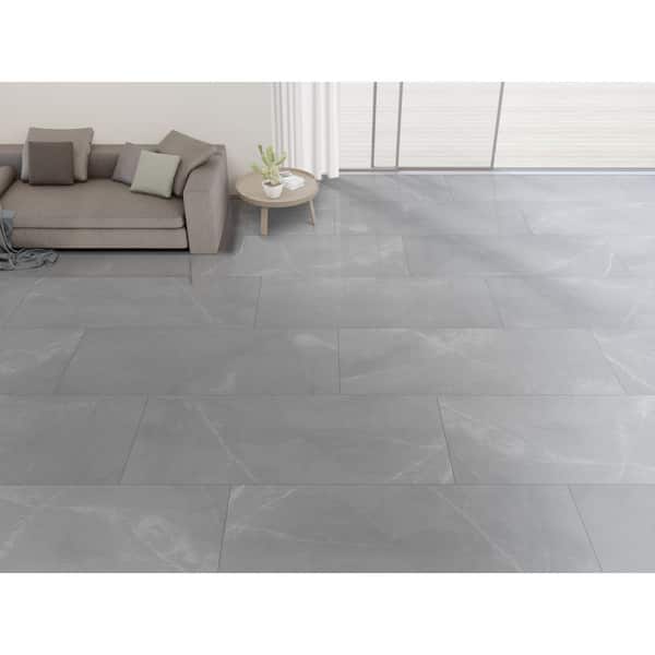 Madison Celeste 24 in. x 48 in. Matte Porcelain Stone Look Floor and Wall Tile (16 sq. ft./Case)