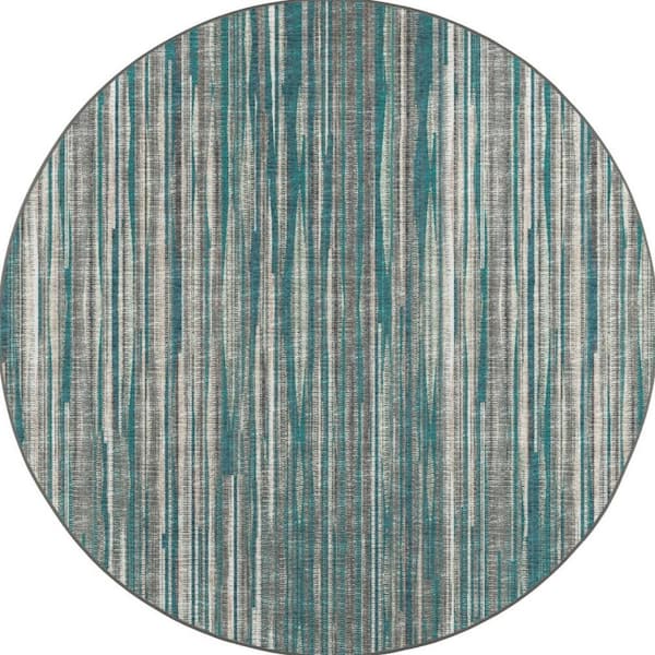 10' Round Blue Ombre Runner Rug