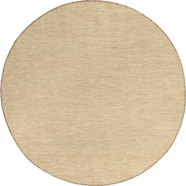 nuLOOM Nakia Transitional Natural 6 ft. 7 in. x 6 ft. 7 in. Indoor/Outdoor Area Rug
