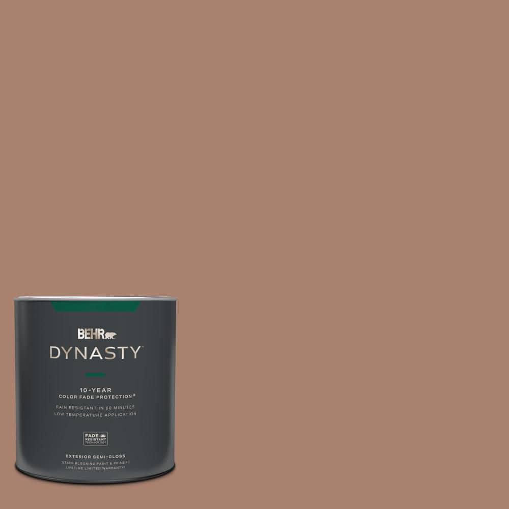 BEHR DYNASTY 1 qt. #S190-5 Cocoa Nutmeg Semi-Gloss Enamel Exterior ...