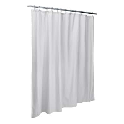 White Shower Curtains, What Is The Size Of A Standard Shower Curtain