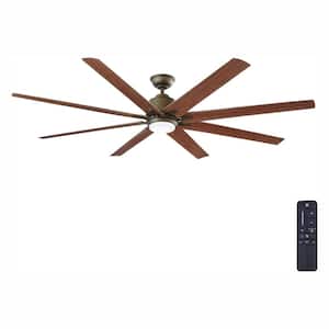 Kensgrove 72 in. LED Indoor/Outdoor Espresso Bronze Ceiling Fan with Remote Control