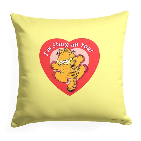 THE NORTHWEST GROUP Nickelodeon Garfield Stuck On You 18 x18 Printed Multicolor Throw Pillow