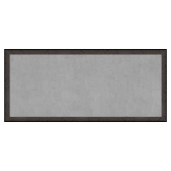 Amanti Art Dappled Black Brown Narrow 51 in. x 23 in. Framed Magnetic Board