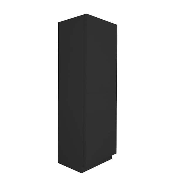 Shaker Assembled 24 in. W x 96 in. H x 24 in. D Tall Pantry Cabinet with Drawers in Charcoal Black