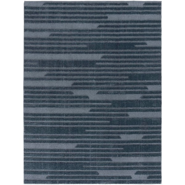 Vinings 9 ft. x 12 ft. Blue Area Rug