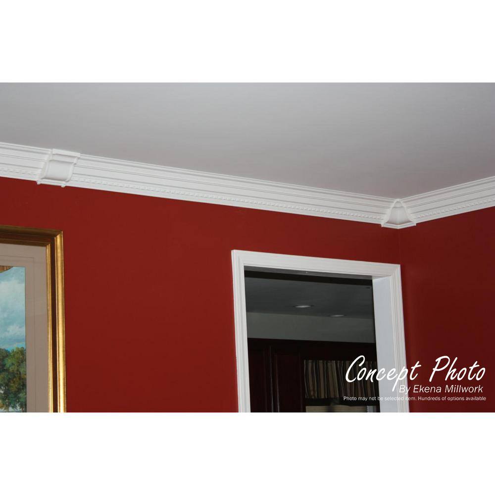 White Polyurethane Decorative Crown Moulding Inside Corner Block